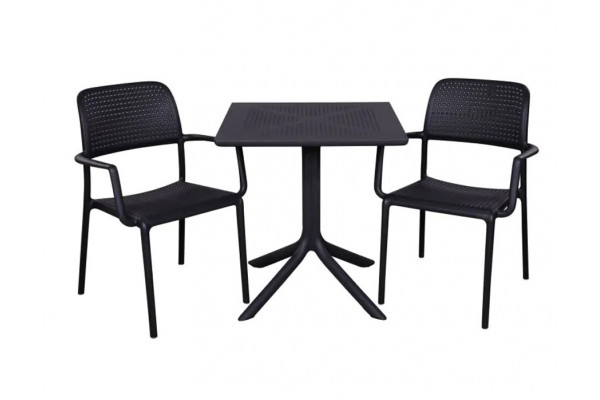 Nardi Clip Bora Cafesæt 70x70 - Antracit