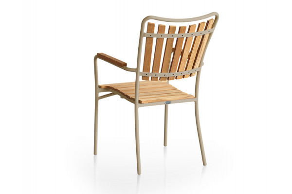 DaneLine Eva Teak Havemøbelsæt - Ø130 cm - Latte