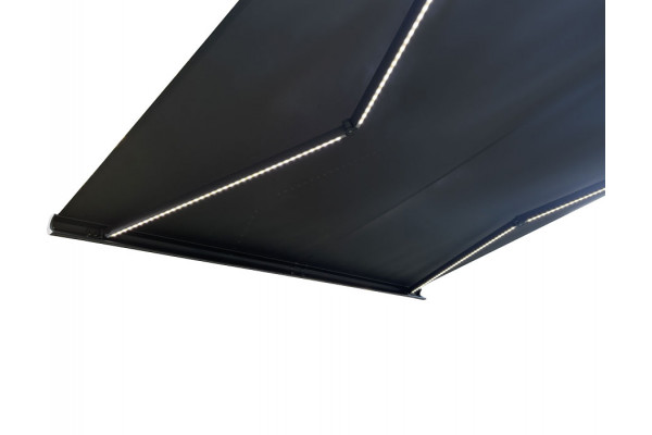 Bøg Markise - m/motor & LED-lys - 3,5 x 3 m -...