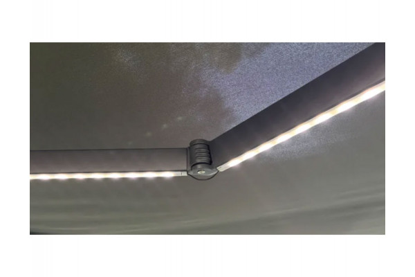 Bøg Markise - m/motor & LED-lys - 4,8 x 3 m -...