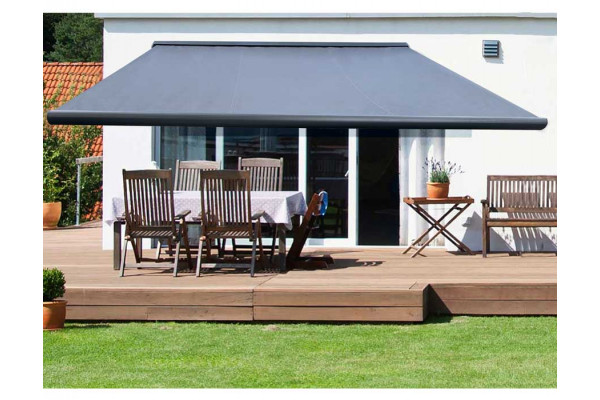 Bøg Markise - m/motor & LED-lys - 4,8 x 3 m -...