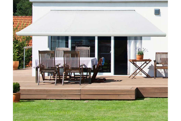 Bøg Markise - m/motor & LED-lys - 4,8 x 3 m -...