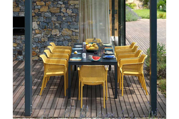 Nardi Rio Net Havemøbelsæt 210 - Sennep/Antracit