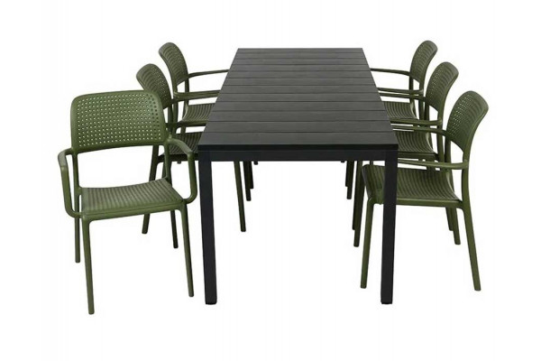 Nardi Rio Bora Havemøbelsæt 140 - Antracit/Agave