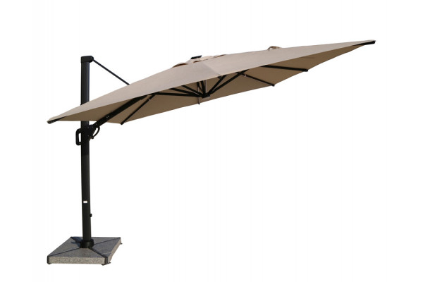 Henrik Hængeparasol - m/LED & Tilt - 3x3 m