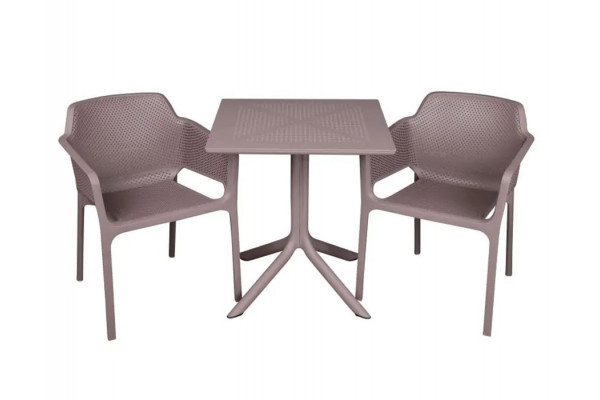 Nardi Clip Net Cafesæt 80x80 - Latte