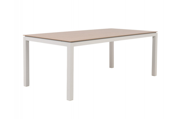 Selma Geneve Havemøbelsæt - 100x200 cm - Gråhvid