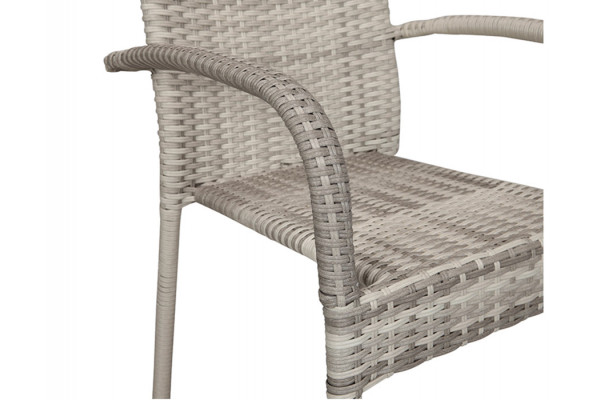 Selma Geneve Havemøbelsæt - 100x200 cm - Gråhvid