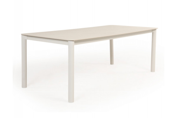 Karen Svala Havemøbelsæt - 99,5x210 cm - Gråhvid