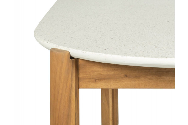 Olivia Havebord - 210x95 cm - Akacie/terrazzo