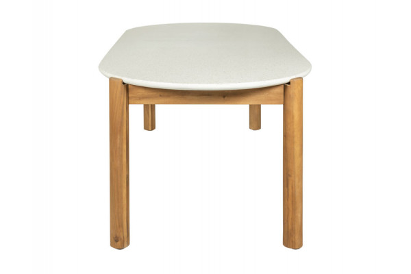 Olivia Havebord - 210x95 cm - Akacie/terrazzo