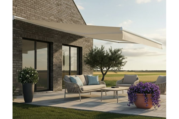 Pil Markise - Semikassette m/Motor - 3,5 x 3 m...