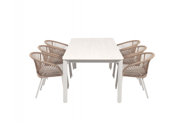 Karen Nora Havemøbelsæt - 99,5x210 cm - Sand