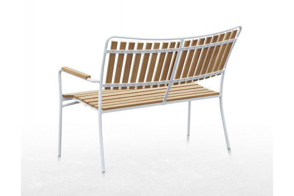 DaneLine Eva Teak Havebænk - Hvid