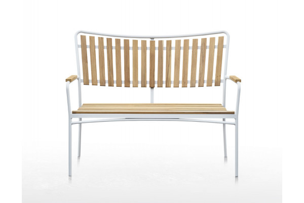 DaneLine Eva Teak Havebænk - Hvid