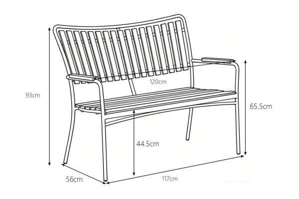 DaneLine Eva Teak Havebænk - Hvid