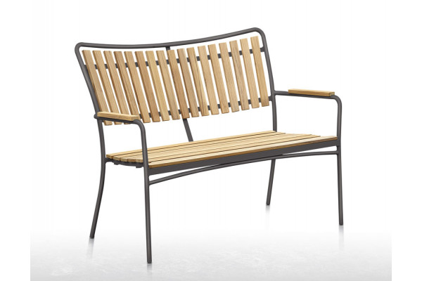 DaneLine Eva Teak Havebænk - Grå