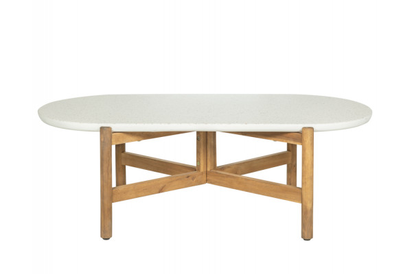 Olivia Sofabord - 60x120 cm - Akacie/terrazzo