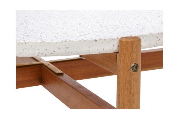 Olivia Sofabord - 60x120 cm - Akacie/terrazzo