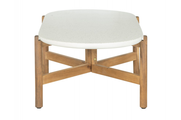 Olivia Sofabord - 60x120 cm - Akacie/terrazzo