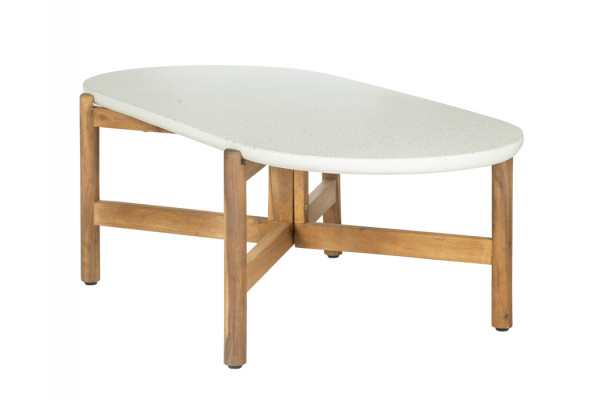 Olivia Sofabord - 60x120 cm - Akacie/terrazzo