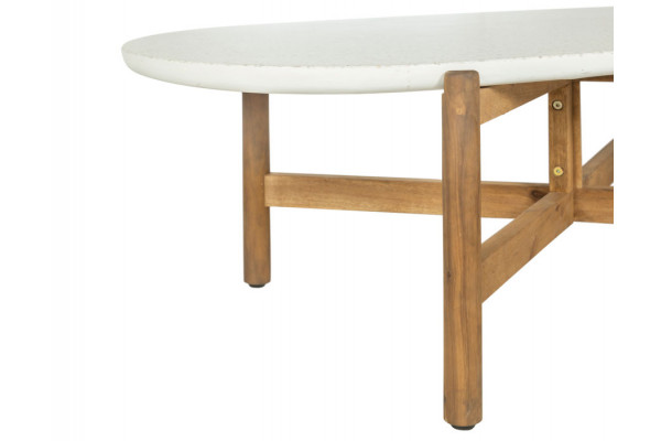 Olivia Sofabord - 60x120 cm - Akacie/terrazzo