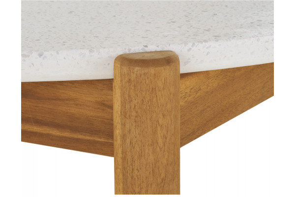 Olivia Havebord - Ø120 cm - Akacie/terrazzo