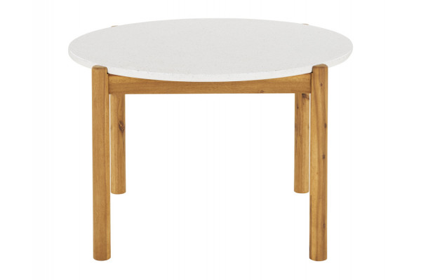 Olivia Havebord - Ø120 cm - Akacie/terrazzo