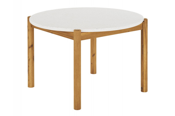 Olivia Havebord - Ø120 cm - Akacie/terrazzo