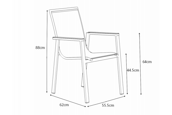 Malmø Stabelstol - Gråhvid