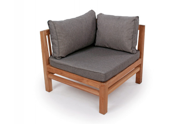 Colorado Teak Hjørnemodul - m/Andorra Airflow hynder Grå