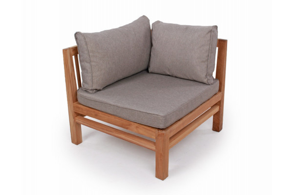 Colorado Teak Hjørnemodul - m/Andorra Airflow hynder Sand