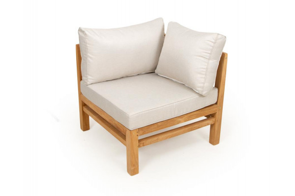 Colorado Teak Hjørnemodul - m/Andorra Airflow hynder Beige