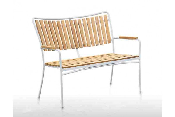 DaneLine Eva Teak Havebænk - Hvid