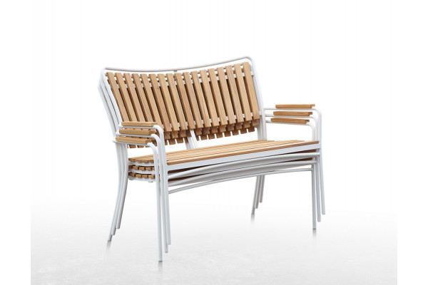 DaneLine Eva Teak Havebænk - Hvid