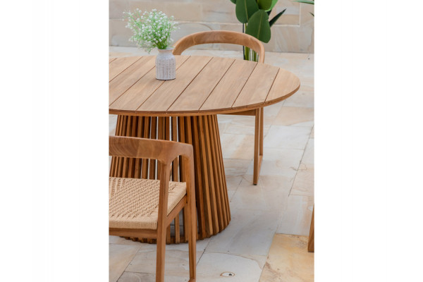 Luna Venedig Teak havemøbelsæt - Ø150 cm