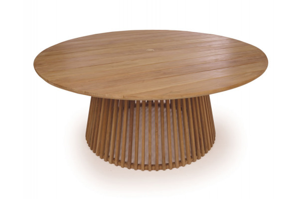 Luna Manja Teak havemøbelsæt m/6 stole - Ø180 cm