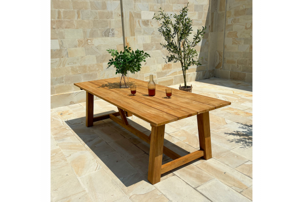 Hercules Tonka Teak havemøbelsæt m/6 stole -...