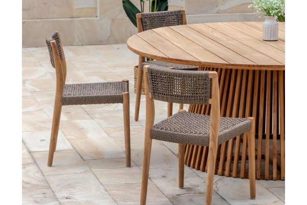 Luna Alana Teak Havemøbelsæt - Ø180 cm