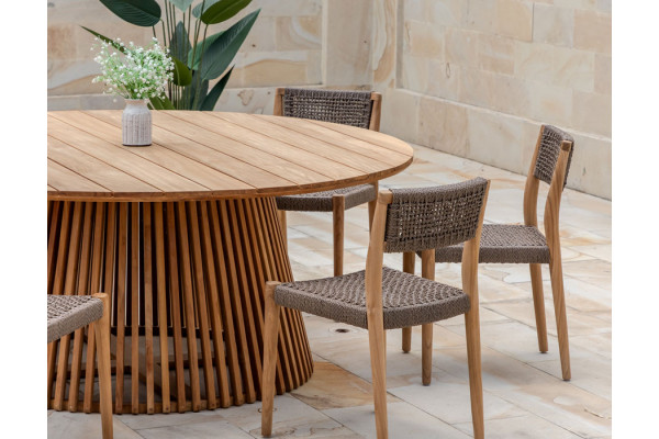 Luna Alana Teak Havemøbelsæt - Ø180 cm
