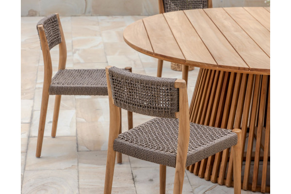 Luna Alana Teak Havemøbelsæt - Ø180 cm