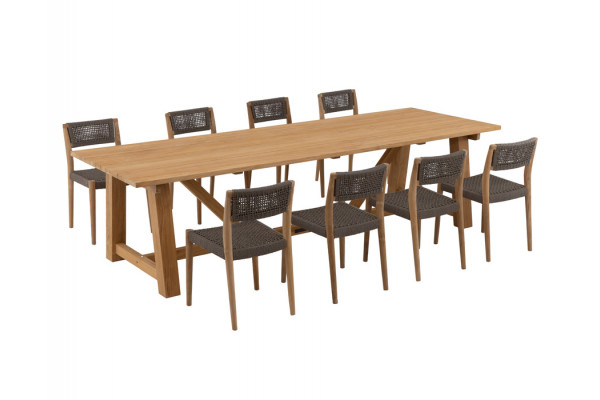 Hercules Alana Teak Havemøbelsæt - 100x290 cm