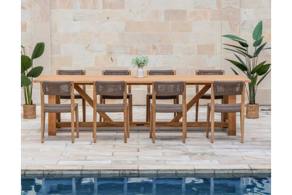 Hercules Alana Teak Havemøbelsæt - 100x290 cm