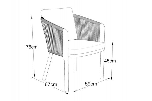 Esbjerg Hamborg Havemøbelsæt m/6 stole -...