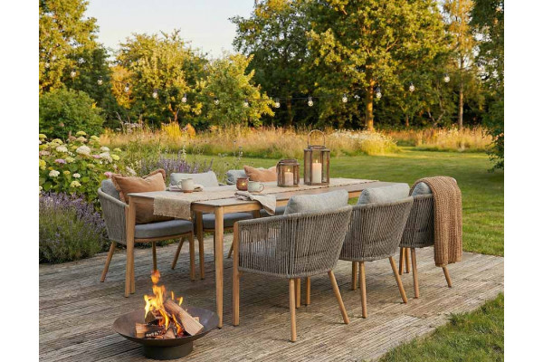 Esbjerg Hamborg Havemøbelsæt m/6 stole -...