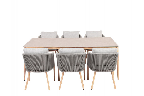 Esbjerg Hamborg Havemøbelsæt m/6 stole -...