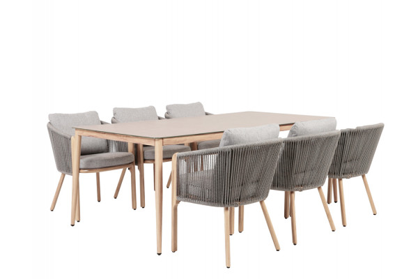 Esbjerg Hamborg Havemøbelsæt m/6 stole -...