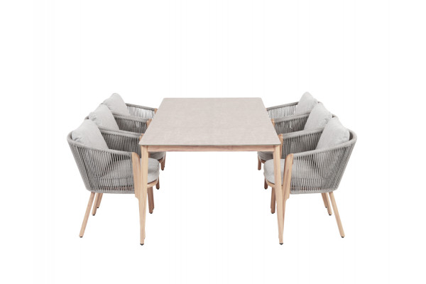 Esbjerg Hamborg Havemøbelsæt m/6 stole -...