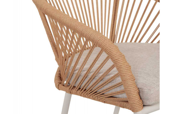 Malmø Nora Havemøbelsæt - 100x180/235 cm - Gråhvid