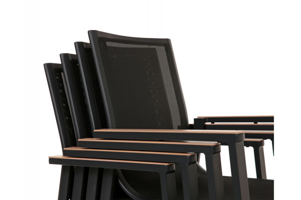 Malmø Havemøbelsæt m/6 stabelstole -...